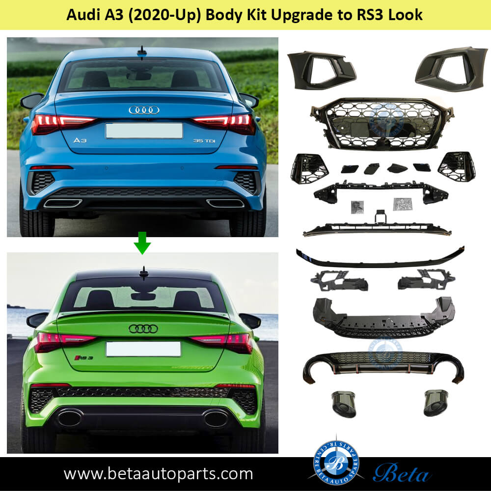 Audi A3 Sedan (2020-2024), Body Kit Upgrade To RS3 Look, China Audi A3 Sedan (2020-2024), Body Kit Upgrade To RS3 Look, China